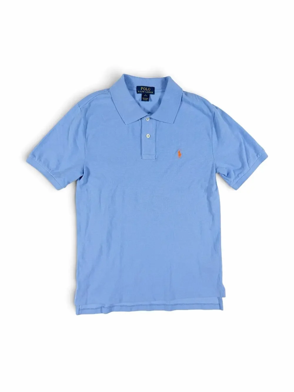 Polo Ralph Lauren Boys Iconic Mesh Polo Shirt Blue Pony Size 14-16 (Large)